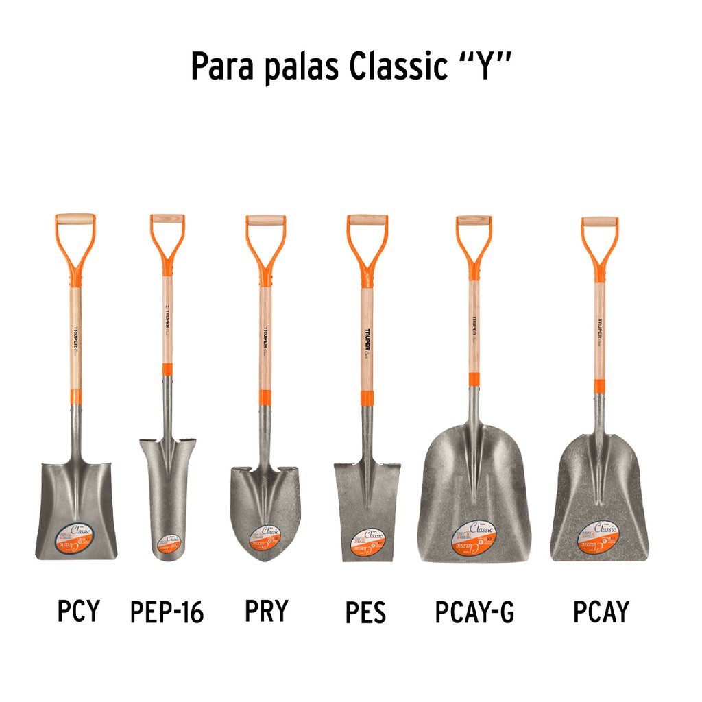 MANGO DE REPOSICIÓN PARA PALA CLASSIC, PUÑO 'Y', 27', TRUPER 3