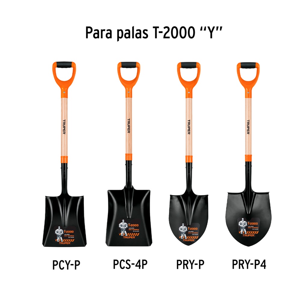 MANGO DE REPOSICIÓN PARA PALA T-2000, PUÑO OFFSET 'Y', 26' 3