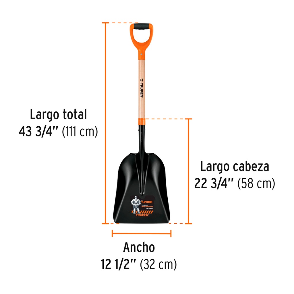 PALA CARBONERA T-2000, PUÑO 'Y', TRUPER 2