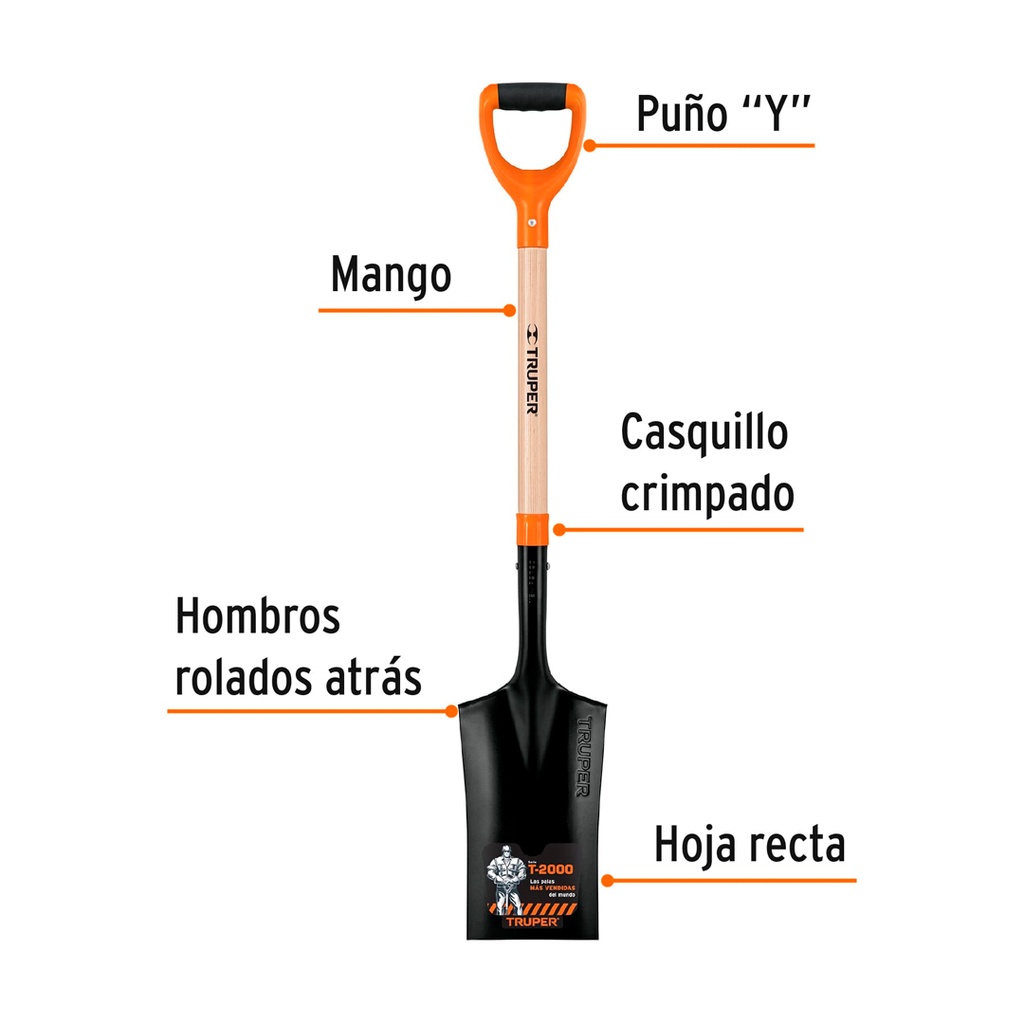 PALA ESCARRAMÁN T-2000, PUÑO 'Y', TRUPER 2