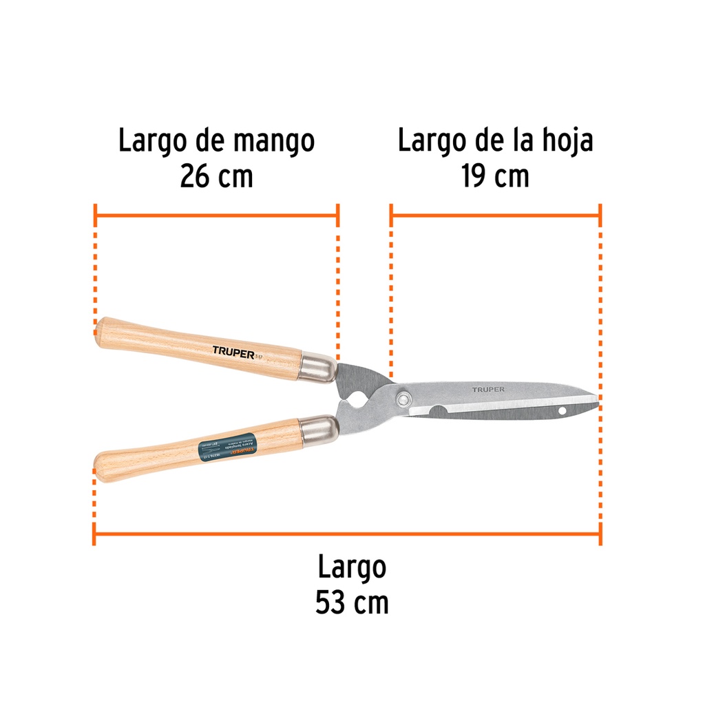 TIJERA PARA PODA 53 CM, LIGERA, MGOS DE MADERA, TRUPER 2