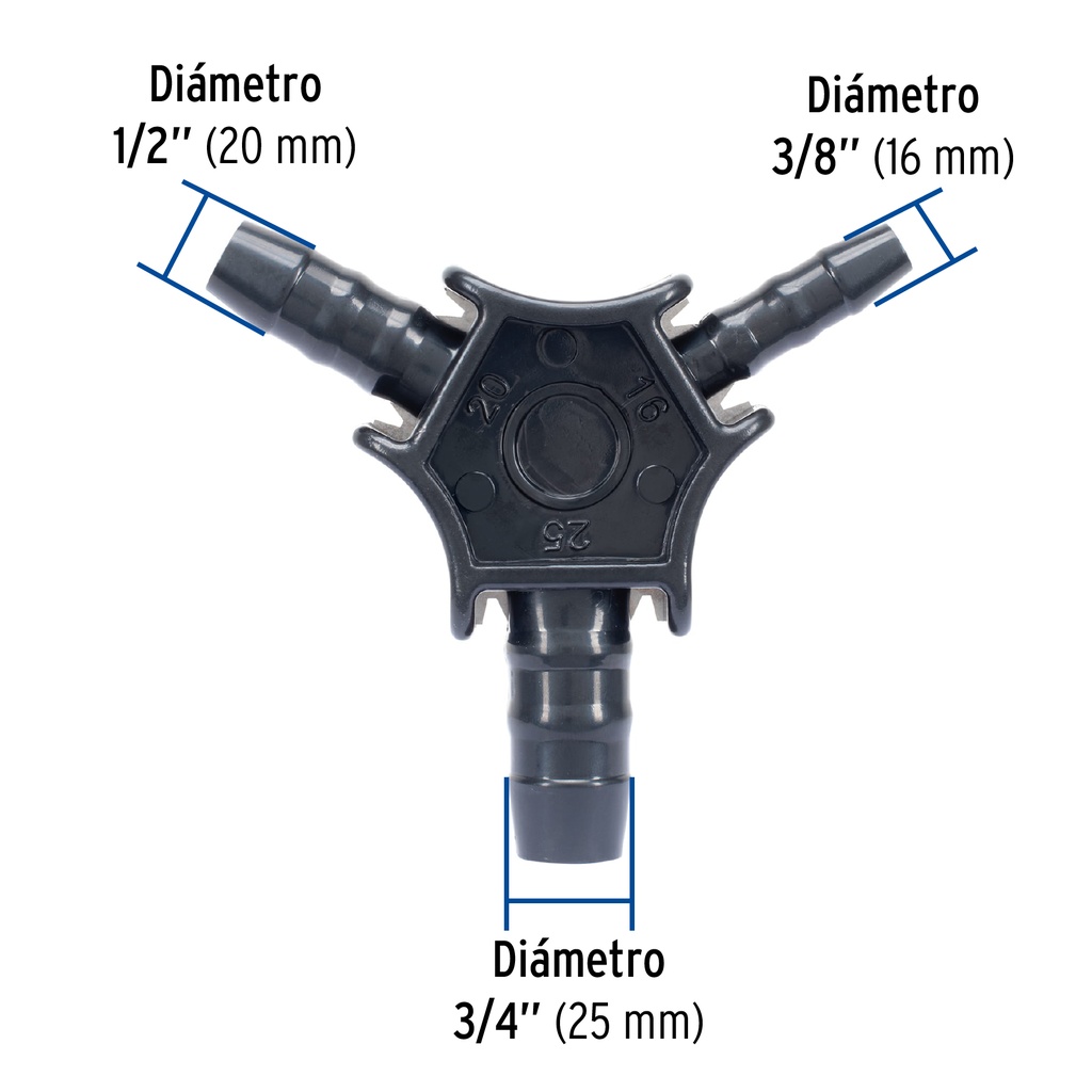AVELLANADOR PARA TUBERÍA DE PE-AL-PE, 3/8" A 3/4"