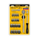 JUEGO DE 21 HERRAMIENTAS 1/4' Y 3/8' PARA MECÁNICO, PRETUL