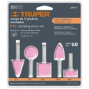 JUEGO DE 5 PIEDRAS MONTADAS ZANCO 1/4', USO GENERAL, TRUPER