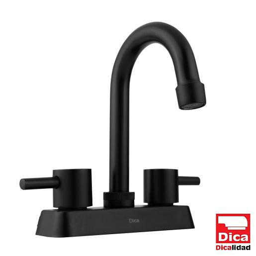 MEZCLADORA DE 4# PARA LAVABO NEGRO MATE