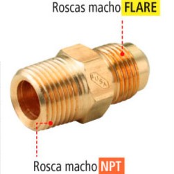 NIPLE TERMINAL 3/8 X 3/8 CON-NIPT-3838