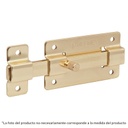 PASADOR DE BARRA PLANA 3' ACABADO LATÓN, HERMEX
