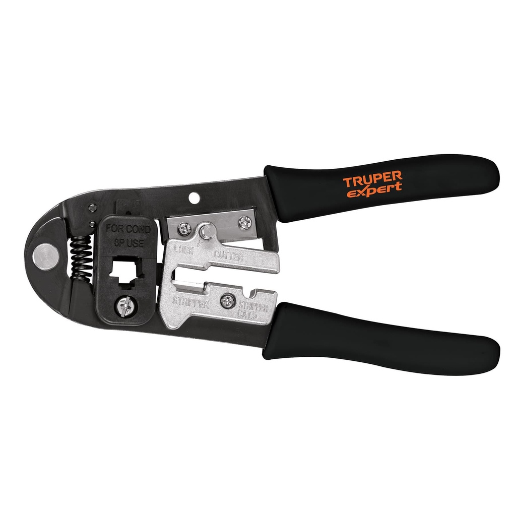 PINZA 8' PONCHADORA PARA CABLES RJ-45, 8 CONTACTOS, TRUPER