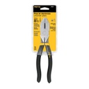 PINZA PARA ELECTRICISTA 8' USO RUDO, MANGO DE PVC, PRETUL