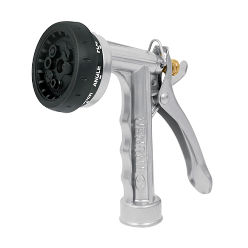 PISTOLA PARA RIEGO DE 8 FUNCIONES METÁLICA, TRUPER