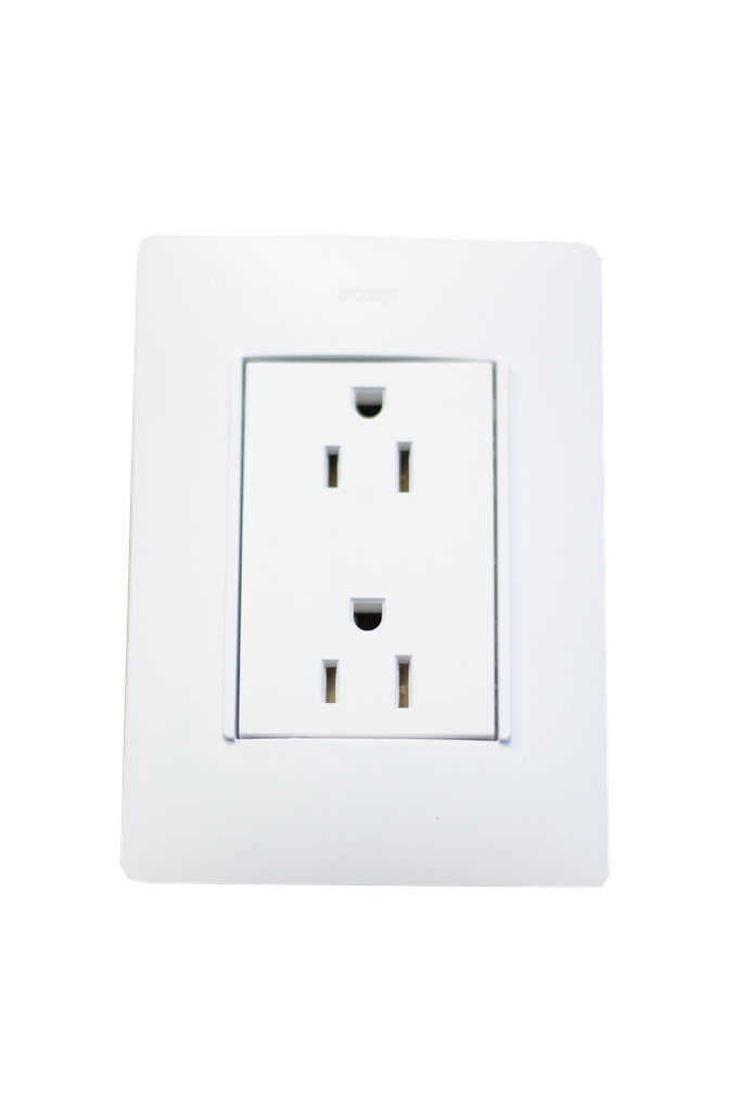 [ELE-BP06CBB] PLACA CON CONTACTO DUPLEX.BLANCO(10)