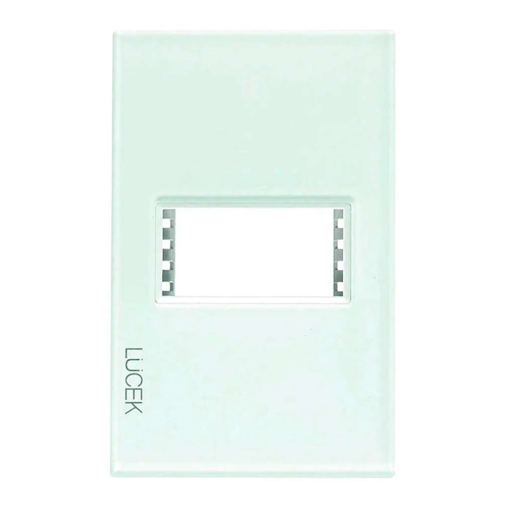[PRO-PP010CCB] PLACA METALICA DE 1 MODULO CRISTAL CRISTAL VERDE