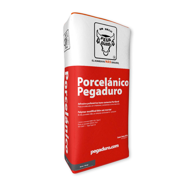 PORCELANICO 10 EN 1 PEGADURO GRIS 20 KG