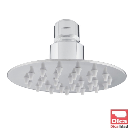 [URR-4534R] REGADERA PLATO REDONDO 4" S/BRAZO Y CHAP