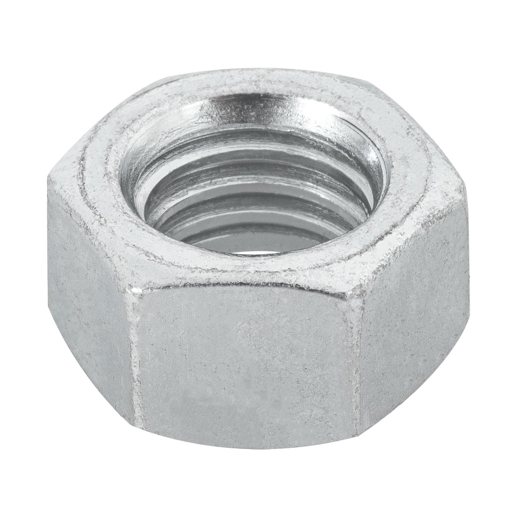 BOLSA CON 250 TUERCAS 1/4' HEXAGONALES DE ACERO GALVANIZADO