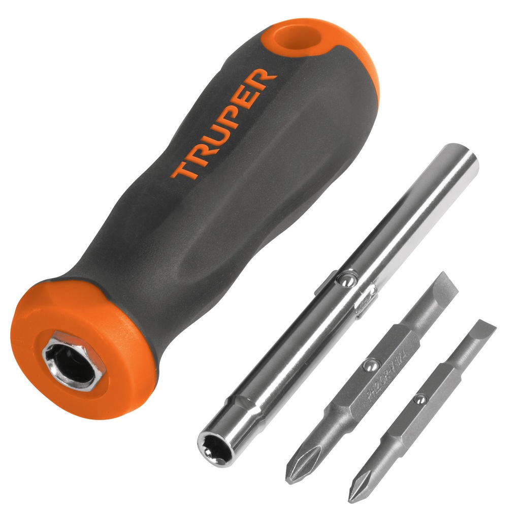 [TRU-14200] DESARMADOR 2 PUNTAS DOBLES Y BARRA CON 2 CAJAS HEXAGONALES