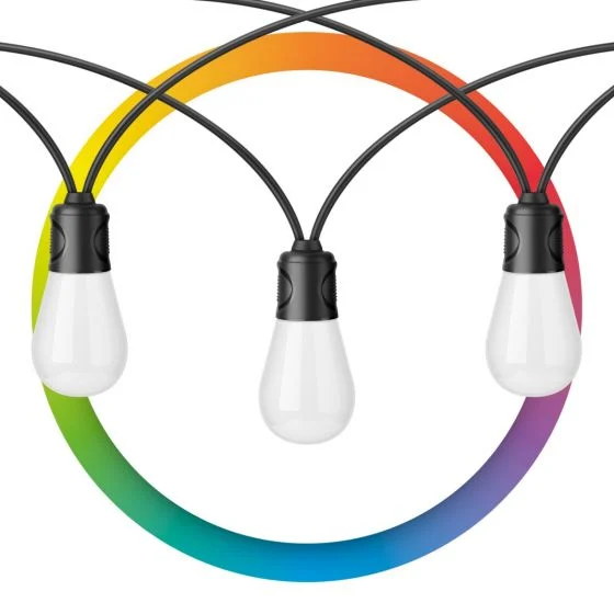 SERIE LED WI-FI* MULTICOLOR RGB+W DE 12 FOCOS PARA EXTERIOR