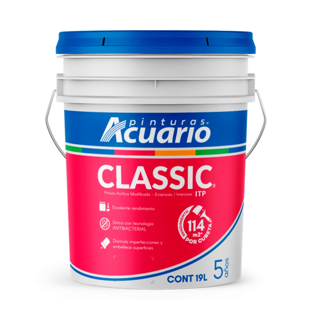 PINTURA VINILICA CLASSIC BLANCO 19L