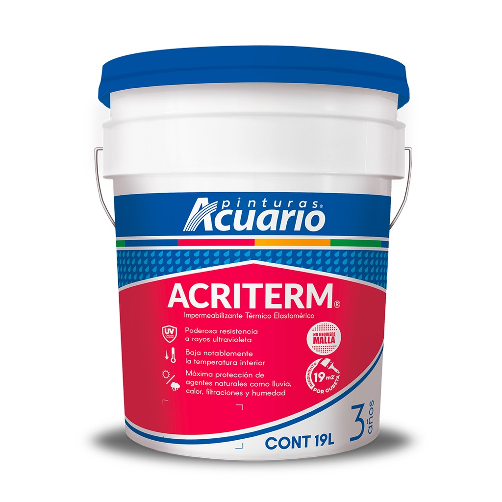 [ACU-IM761-19L] ACRITERM IMPER 3 AÑOS TERRACOTA 19L