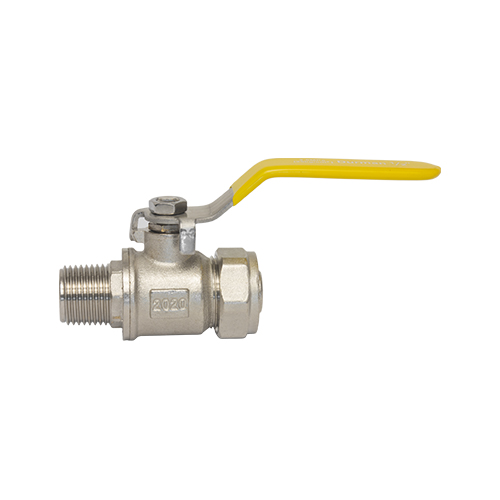 VALVULA INSERCION 3/8 COMP GAS X 1/2 MNPT PE-AL-PE