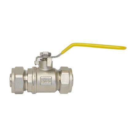 VALVULA DE ESFERA 3/8  X 3/8 COMP GAS PE-AL-PE (10)