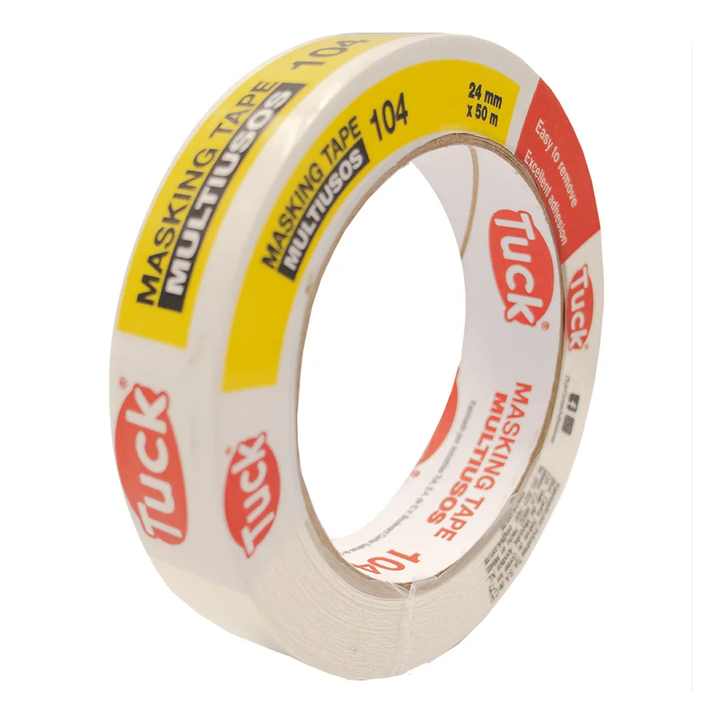 CINTA MASKING TAPE INDIVIDUAL PVC IMPRESO 104 24X50 (1")