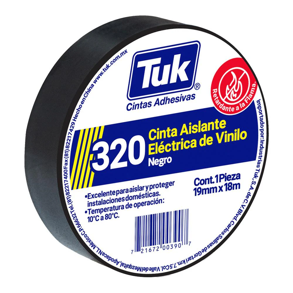 CINTA ELECTRICA VINIL 320-C 19MMX18M (3/4")