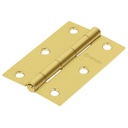 BISAGRA RECTANGULAR 3' ACERO LATONADO, HERMEX