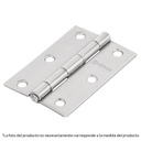 BISAGRA RECTANGULAR 2-1/2' ACERO PULIDO, HERMEX