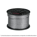 METRO DE CABLE FLEXIBLE 3/16' DE ACERO 7X19 HILOS, 75 M