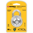 CANDADO DE COMBINACIÓN DE DISCO EN BLÍSTER, HERMEX BASIC