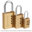 CANDADO DE COMBINACIÓN 28 MM CUERPO DE LATÓN EN BLÍSTER