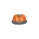 CARDA COPA 5' ALAMBRE TRENZADO GRUESO, EJE 5/8'-11, TRUPER