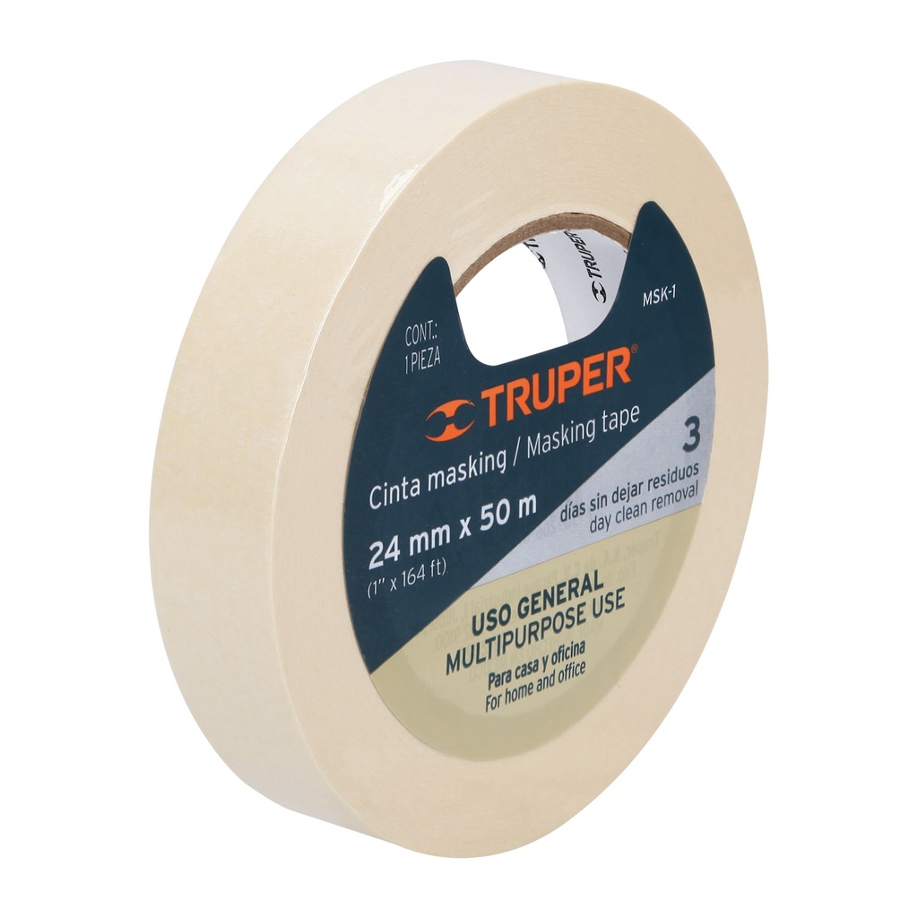 CINTA MASKING TAPE DE 1' X 50 M, TRUPER