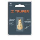 CONECTOR RÁPIDO DE LATÓN, HEMBRA, CUERDA 1/4' NPT, TRUPER