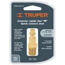 CONECTOR RÁPIDO DE LATÓN, MACHO, CUERDA 1/4' NPT, TRUPER