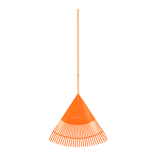 ESCOBA PLÁSTICA PARA JARDÍN, FLEXIBLE, 30 DIENTES, MANGO 48'