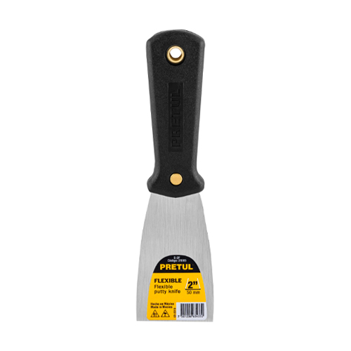 ESPÁTULA FLEXIBLE 2' CON MANGO DE PLÁSTICO, PRETUL