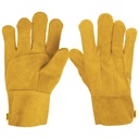 GUANTES DE CARNAZA, CORTOS, UNITALLA, PRETUL