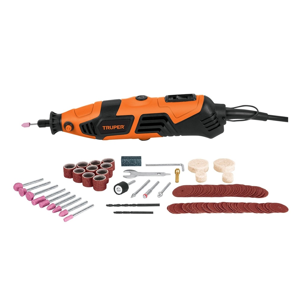 [TRU-17449] HERRAMIENTA ROTATIVA 150W CON 97 ACCESORIOS, TRUPER PRO
