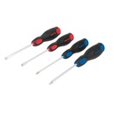 JUEGO DE 4 DESARMADORES MANGO COMFORT GRIP, PRETUL