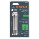 JUEGO DE 8 LLAVES TORX TIPO NAVAJA, CUERPO DE LÁMINA, TRUPER