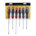 JUEGO DE 6 DESARMADORES MANGO COMFORT GRIP, PRETUL