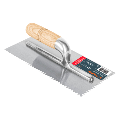 [TRU-15403] LLANA 11' DENTADO TRIANGULAR, 10 REMACHES, MGO MADERA,TRUPER