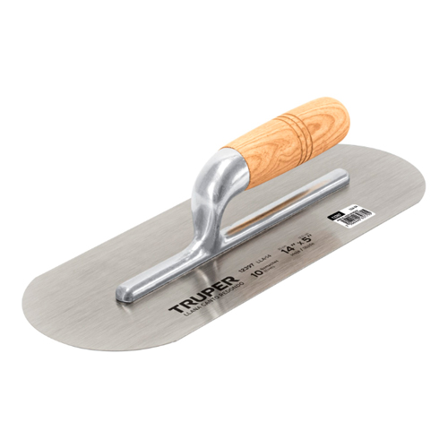 [TRU-12397] LLANA CANTO REDONDO 14' X 5' CON MANGO DE MADERA, TRUPER