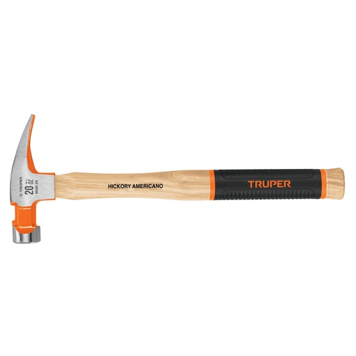 [TRU-16658] MARTILLO PULIDO 16 OZ UÑA RECTA, MANGO HICKORY, TRUPER GRIP