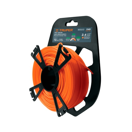 [TRU-17609] HILO REDONDO, P/DESBROZADORA, 2.4MMX78M TARJETA TIPO CARRETE