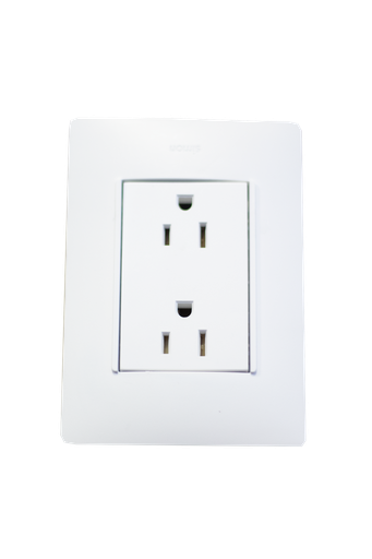 [ELE-BP06CBB] PLACA CON CONTACTO DUPLEX.BLANCO(10)