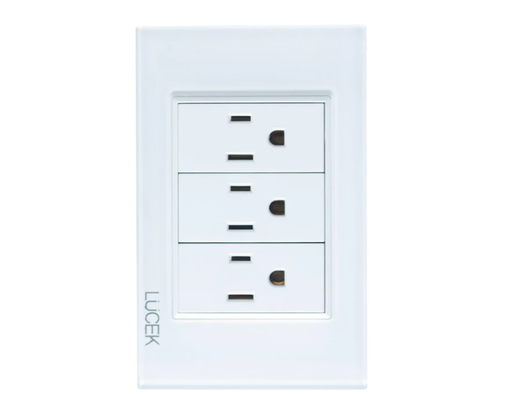 [ELE-BP08CBB] PLACA CON 3 CONTACTOS DE 1 MODULO (10)