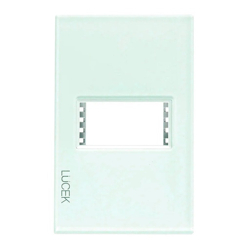 [PRO-PP010CCB] PLACA METALICA DE 1 MODULO CRISTAL CRISTAL VERDE